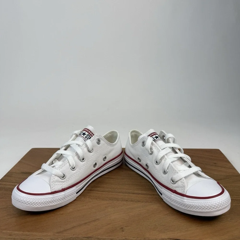 New Big Kids Converse Chuck Taylor All Stars OX White Sneakers‎ Shoes Size 1 Y